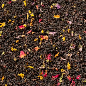 Sort te med passion- og appelsinsmag