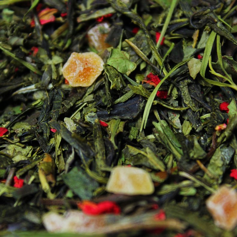 Grn hvid granatble te